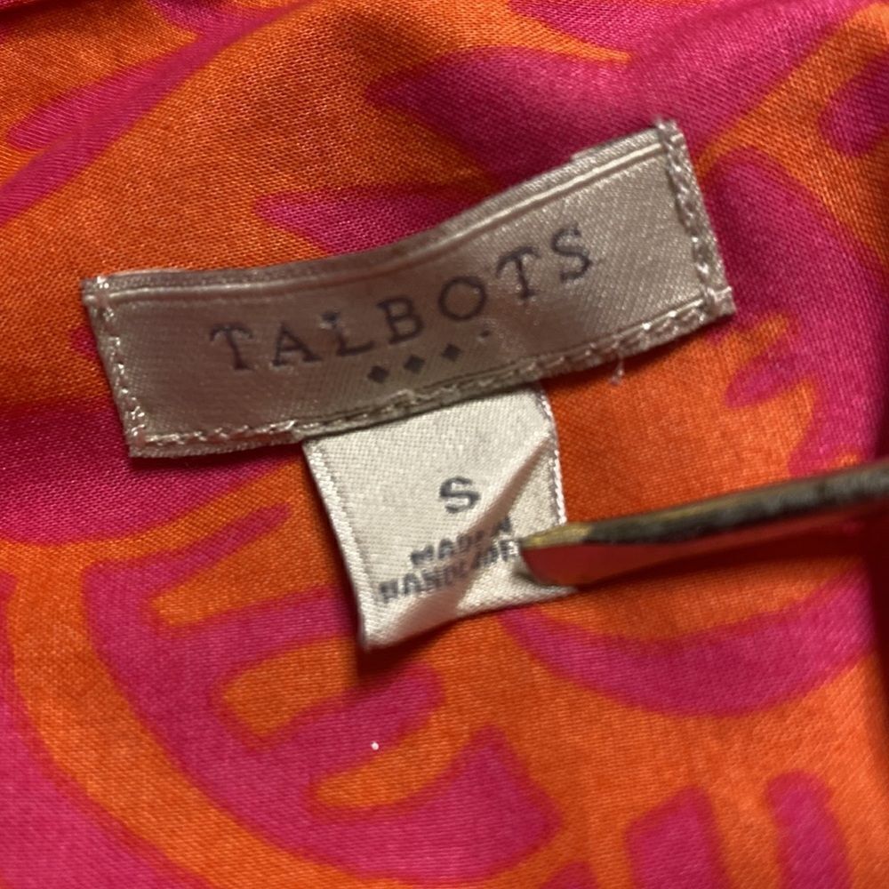 TALBOTS Hawaiian Print Button Down Shirt - Picture 9 of 9